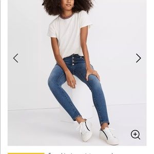 Madewell	
9" mid-rise skinny jeans in payson wash